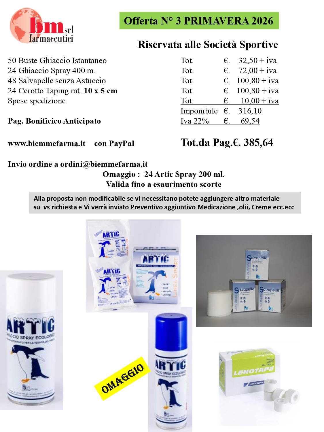 OFFERTA SPORT N°3 - PRIMAVERA 2026